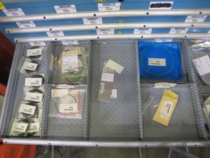 LISTA HEAVY DUTY 9-DRAWER PARTS CABINET W/ CONTENTS (W-50) LOADING & HANDLING FEE $25-